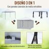 Carpa Plegable De Metal, Tela Oxford, Malla 3x3m - Outsunny. Blanco