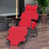 Tumbona Reclinable De Metal, Tela Oxford 135x60x89cm-outsunny. Rojo