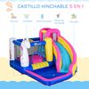 Castillo Hinchable Infantil Con Tobogán Y Piscina Multicolor Outsunny