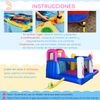 Castillo Hinchable Infantil Con Tobogán Y Piscina Multicolor Outsunny