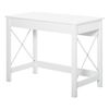 Mesa Escritorio Moderno De Mdf, Metal Homcom 105x50x76 Cm - Blanco