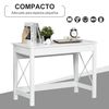 Mesa Escritorio Moderno De Mdf, Metal Homcom 105x50x76 Cm - Blanco