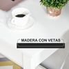 Mesa Escritorio Moderno De Mdf, Metal Homcom 105x50x76 Cm - Blanco