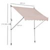 Toldo De Poliéster, Aluminio, Acero 200x150 Cm - Outsunny. Beige