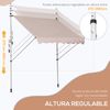 Toldo De Poliéster, Aluminio, Acero 200x150 Cm - Outsunny. Beige