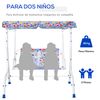 Columpio Infantil De Jardín De 2 Plazas Para +3 Años Azul Outsunny