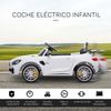 Coche Eléctrico Para Niños +3 Años Con Control Remoto Blanco Homcom