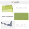 Tumbona Plegable De Metal, Textilene 182x56x24,5cm - Outsunny. Verde
