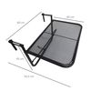 Mesa Colgante Balcón Ajustable De Metal 60x56,5x45 Cm-outsunny. Negro