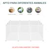 Valla Para Animales De Metal Resina Pp 105x105x45cm-pawhut. Blanco