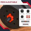 Juego De Mancuernas Ajustables Homcom Acero Hdpe Arena 25 Kg Negro