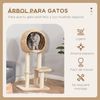 Árbol Para Gatos De Aglomerado De Madera 48x40x100cm - Pawhut. Beige