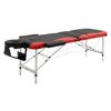 Mesa De Masaje De Pvc Aluminio Esponja Homcom 215x60x61-84 Cm-negro