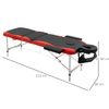 Mesa De Masaje De Pvc Aluminio Esponja Homcom 215x60x61-84 Cm-negro