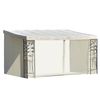 Cenador De Pared De Metal Tela Poliéster 4x3x2,6 M-outsunny. Beige