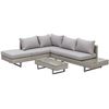 Conjunto De Muebles Jardín De Acero Ratán Pe Poliéster-outsunny.gris