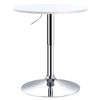 Mesa De Bar Altura Ajustable De Metal, Mdf Homcom Ø60x69-93cm-blanco