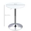 Mesa De Bar Altura Ajustable De Metal, Mdf Homcom Ø60x69-93cm-blanco