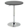 Mesa De Bar Altura Ajustable De Metal, Mdf Homcom Ø60x69-93cm-negro