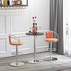 Mesa De Bar Altura Ajustable De Metal, Mdf Homcom Ø60x69-93cm-negro