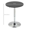 Mesa De Bar Altura Ajustable De Metal, Mdf Homcom Ø60x69-93cm-negro