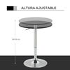 Mesa De Bar Altura Ajustable De Metal, Mdf Homcom Ø60x69-93cm-negro