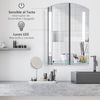 Espejo De Baño Con Led De Vidrio Aluminio Kleankin 50x15,1x70cm-plata