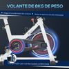 Bicicleta Estática Homcom De Acero Abs, 103x53x100-114cm, Blanco