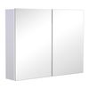 Armario De Baño Con Espejo De Mdf Vidrio Homcom 80x15x60 Cm-blanco