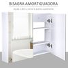 Armario De Baño Con Espejo De Mdf Vidrio Homcom 80x15x60 Cm-blanco