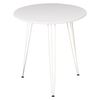 Mesa De Comedor Redonda De Mdf Y Metal Homcom Φ70x75 Cm-blanco