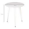 Mesa De Comedor Redonda De Mdf Y Metal Homcom Φ70x75 Cm-blanco