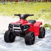 Quad Eléctrico Para Niños 18-36 Meses Batería 6v Rojo Homcom