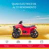 Quad Eléctrico Para Niños 18-36 Meses Batería 6v Rojo Homcom