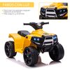 Quad Eléctrico Para Niños 18-36 Meses Batería 6v Amarillo Homcom