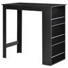 Mesa De Bar Bistro 3 Estantes De Melamina Homcom 112x57x106 Cm-negro