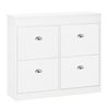 Mueble Zapatero De Aglomerado De Madera Homcom 98x24x83 Cm-blanco