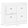 Mueble Zapatero De Aglomerado De Madera Homcom 98x24x83 Cm-blanco