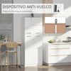 Armario Alto De 2 Puertas De Mdf Homcom 59x31x155 Cm - Blanco