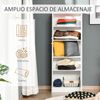 Armario Alto De 2 Puertas De Mdf Homcom 59x31x155 Cm - Blanco