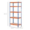 Estantería Almacenaje De Metal Mdf Homcom 80x40x182cm-naranja Y Azul