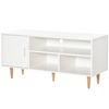 Mueble De Tv De Aglomerado De Madera Homcom 120x40x55 Cm-blanco