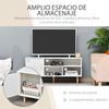 Mueble De Tv De Aglomerado De Madera Homcom 120x40x55 Cm-blanco