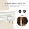 Mueble De Tv De Aglomerado De Madera Homcom 120x40x55 Cm-blanco