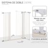 Barrera De Seguridad De Metal Plástico 92-102x104,1 Cm-pawhut.blanco