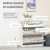 Zapatero De Aglomerado De Madera Vidrio Mdf Homcom 89x23x96cm-blanco