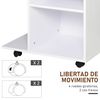 Armario Para Impresora De Melamina Vinsetto 60x40x68,5 Cm-blanco