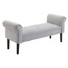 Taburete Pie De Cama De Madera Espuma Homcom 132x45,5x58cm-gris