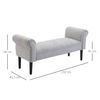 Taburete Pie De Cama De Madera Espuma Homcom 132x45,5x58cm-gris