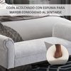 Taburete Pie De Cama De Madera Espuma Homcom 132x45,5x58cm-gris